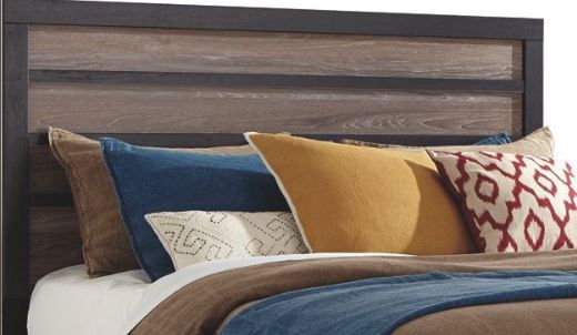 Signature Design by Ashley® Harlinton 5-Piece Warm Gray/Charcoal Queen/Full Panel Headboard Bed Set-1