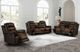 New Classic® Home Furnishings Nikko Brown Dual Manual Reclining Console Loveseat-1