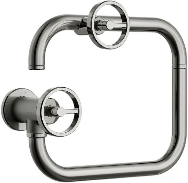 KOHLER® Billet® Vibrant Titanium Wall-Mount Pot Filler with Round Handle-0