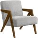Monarch Specialties Inc. Brown Walnut/Light Grey 30" Accent Chair-0