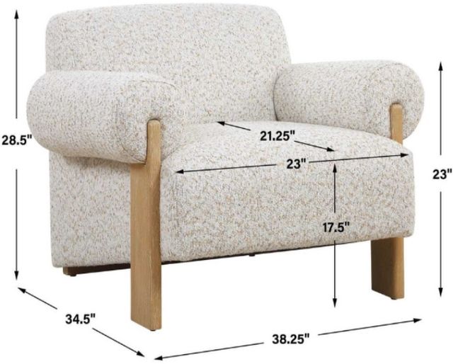 Uttermost® Juncture Ivory Upholstered Accent Chair-2
