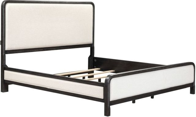 aspenhome® Ambrose Obsidian Mist/White King Upholstered Panel Bed-3