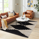 Olliix by Madison Park Amanda Black/Ivory Modern Area Rug-3