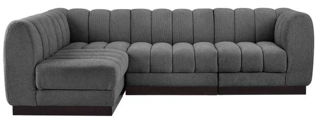 Meridian Furniture Quinn 4-Piece Gray Sectional-1