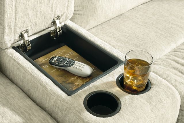 Signature Design by Ashley® Critic's Corner 6-Piece Parchment Power Reclining Left-Arm Facing Sectional and Chaise-2