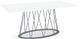 Amisco Customizable Calypso White Glass Rectangular Dining Table-3