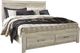 Signature Design by Ashley® Bellaby Whitewash King Storage Platform Bed-0