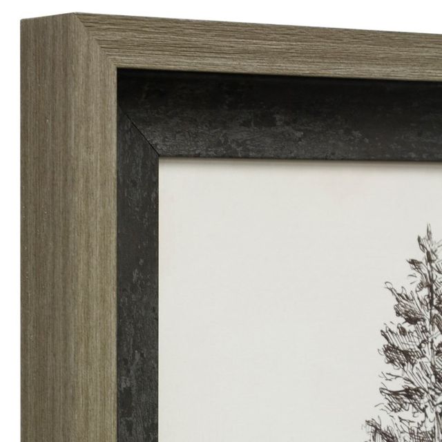 StyleCraft Pacific Northwest Tree Sketch Gray Print Under Glass-1