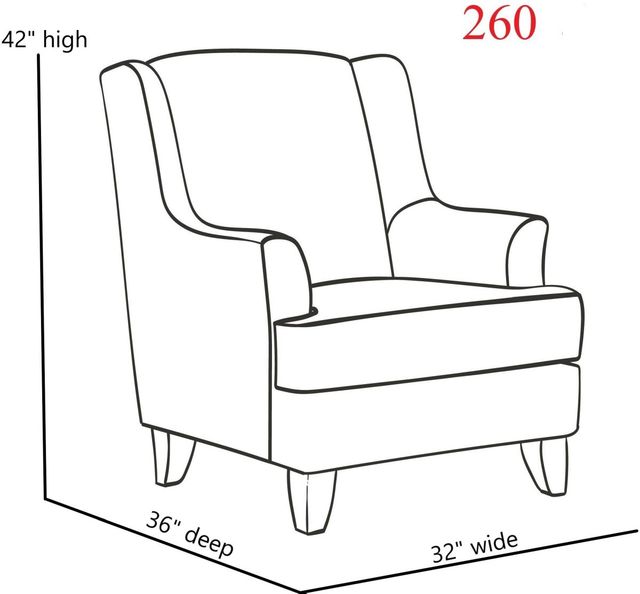 Fusion Furniture Catalina Linen Yucatan Indigo Accent Chair-2