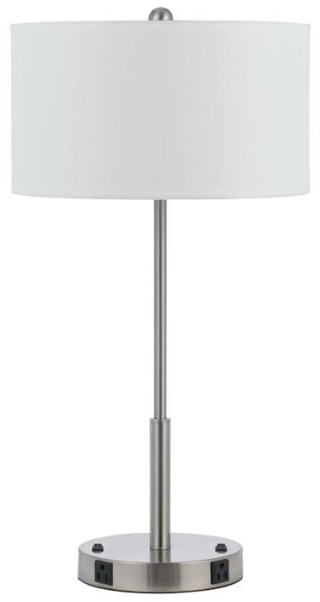 Cal® Lighting & Accessories Brushed Steel Floor Lamp-0