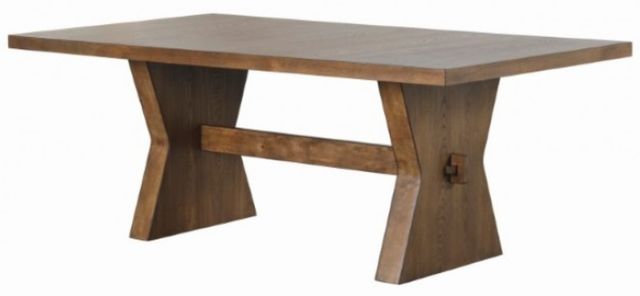 Furniture of America® Johannes Rustic Oak Dining Table-2