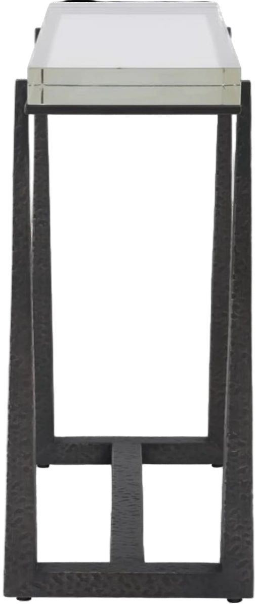Uttermost® Midas Glass Top End Table with Bronze Metal Base-4