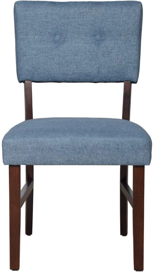 New Classic® Home Furnishings Tioga Blue Upholstered Dining Side Chair-2