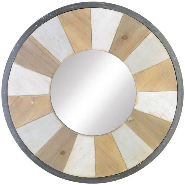 Classy Art Brown/White Wall Mirror-0