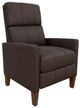 Best® Home Furnishings Customizable Janae Leather Manual High Leg Recliner with Dark Walnut Legs-0