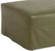 Four Seasons Customizable Leather Large Square Slipcovered Ottoman-1