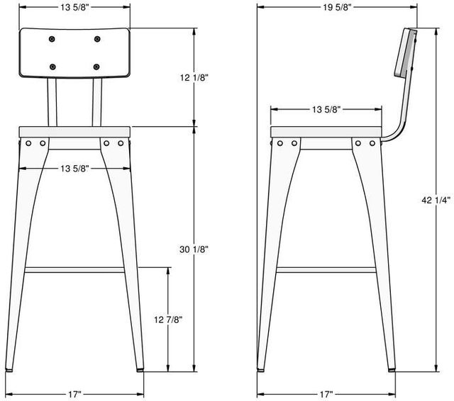 Amisco Customizable Upright Bar Stool-2
