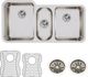 Elkay Lustertone® Classic 6-Piece Lustrous Satin 40" x 20-1/2" x 9-7/8" Triple Bowl Undermount Sink Set-1