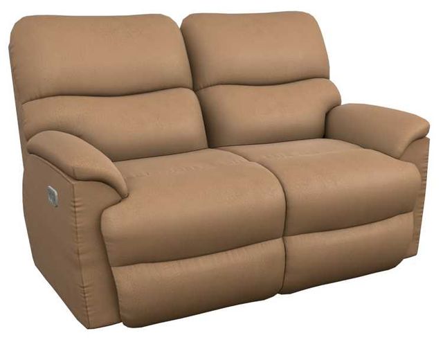 La-Z-Boy® Trouper Fawn Power Reclining Loveseat with Headrest-0