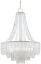 Currey & Company Vintner Blanc Contemporary Silver Leaf/Opaque White Chandelier-1