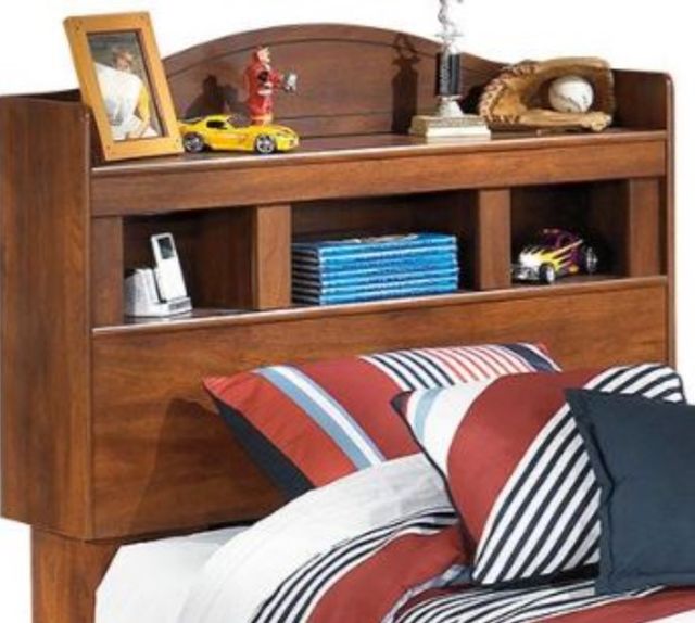 Signature Design by Ashley® Barchan 4-Piece Medium Brown Twin Bookcase Headboard Bed Set-1