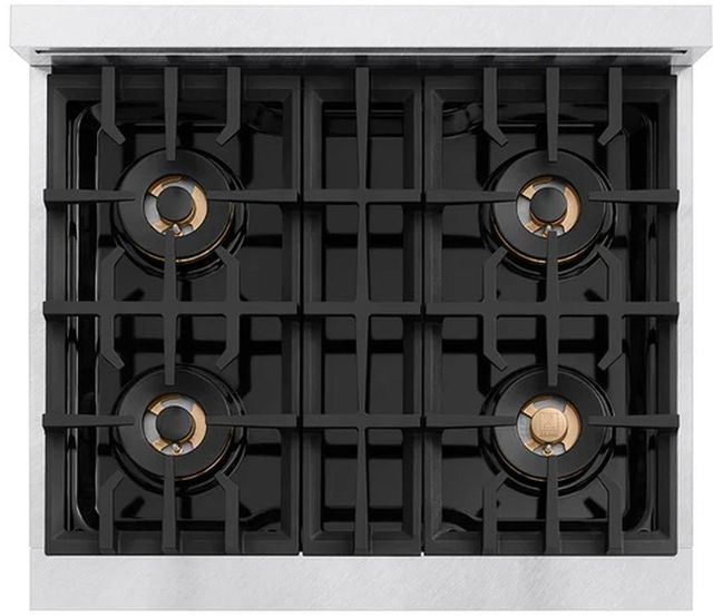 ZLINE 30" 4.2 cu. ft. Gas Range with 4 Burner DuoPro™ Cooktop and Convection Gas Oven in Satin Stainless Steel-3