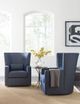 Kincaid Furniture Modern Classics Gray Concrete Round End Table with Black Base-1