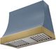 AGA Marquee 36" Stone Blue Wall Mounted Range Hood with Antique Brass Trim-0