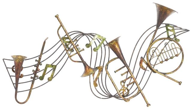 Deco Marche Brown Musical Notes Wall Decor-0