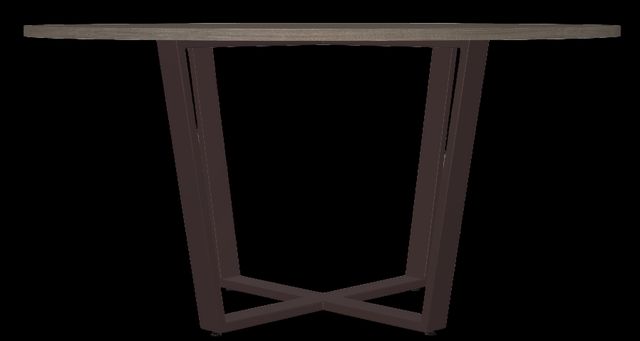 Amisco Customizable Ellington Thermo Fused Laminate Round Dining Table Top with Metal Base-2