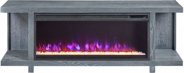 aspenhome® Latitude Deep Indigo 67" Open Fireplace Console-3