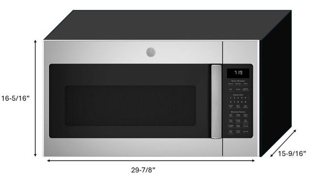 GE® Series 1.9 Cu. Ft. Stainless Steel Over The Range Microwave-2