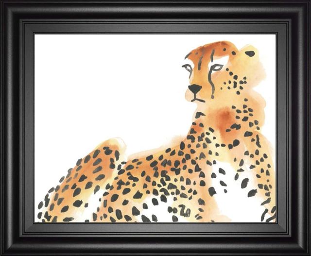 Classy Art Black/Yellow Majestic Cheetah I by June Erica Vess Wall Art-0