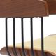 Armen Living Athena Cream/Walnut Swivel Counter Stool-3
