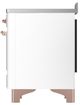 Ilve® Majestic III 48" White Pro Style Induction Range with Triple Glass Door and Copper Trim-4