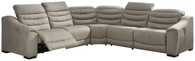 Signature Design by Ashley® Next-Gen Gaucho 5-Piece Putty Power Reclining Sectional with Armless Power Recliners-0