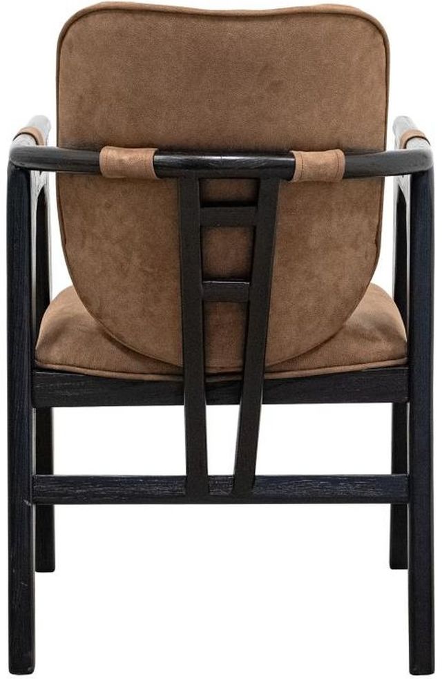 International Furniture Direct Forge Black/Brown Dining Arm Chair-3