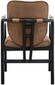 International Furniture Direct Forge Black/Brown Dining Arm Chair-3