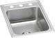 Elkay Lustertone® Classic Lustrous Satin 17" x 22" x 7-5/8" 3-Hole Single Bowl Drop-In Sink with Perfect Drain®-0
