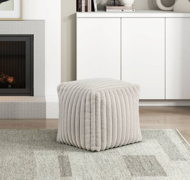 Homelegance® Easley Off-White Pouf-1