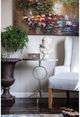 A & B Home Mirror Top Oval Table with Gold Base-2