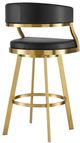 Armen Living Saturn Black/Gold Bar Stool-2
