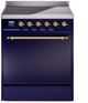 Ilve® Nostalgie II Series 30" Midnight Blue Pro Style Induction Range-0