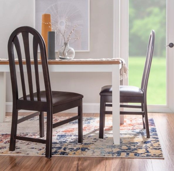 Linon Jonas 2-Piece Brown Dining Chair Set-1