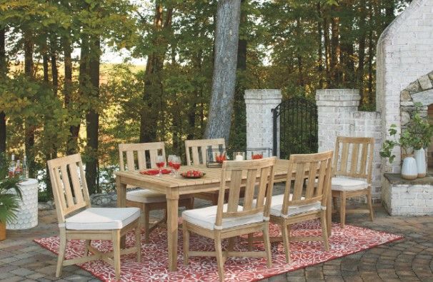Signature Design by Ashley® Clare View 5-Piece Beige Outdoor Dining Set-3