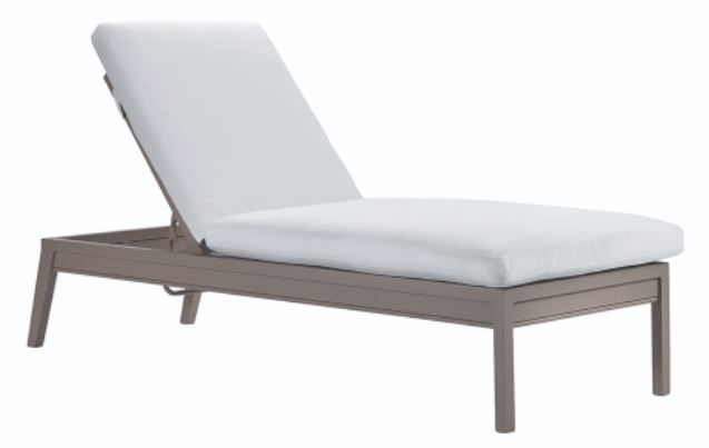 Lane Venture® Santa Rosa Taupe/White Adjustable Chaise with Cushion-0