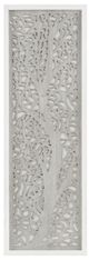 Olliix by Madison Park Laurel Branches Grey and White Carved Wood Panel Wall Decor-0