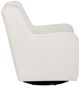 Linon Bernice White Swivel Rocking Chair-3