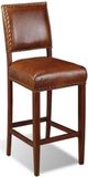 Campio Furniture Legacy Leather Brown Bar Stool-0