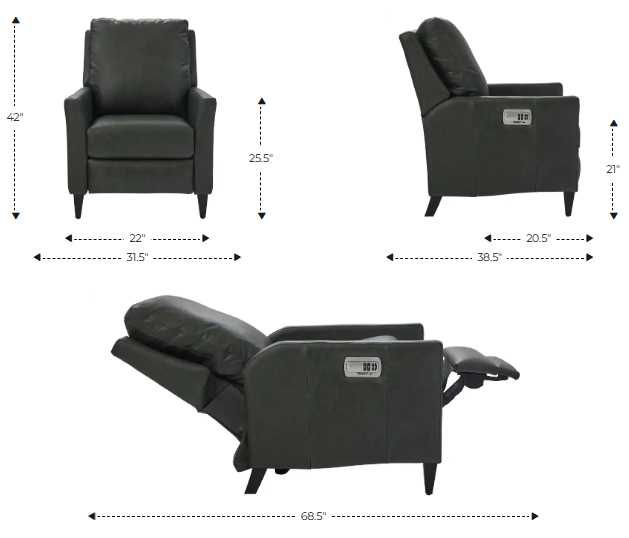 La-Z-Boy® Customizable Audrey Power High Leg Recliner with Headrest-4